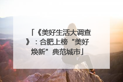 《美好生活大调查》：合肥上榜“美好焕新”典范城市