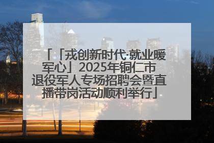「戎创新时代·就业暖军心」2025年铜仁市退役军人专场招聘会暨直播带岗活动顺利举行
