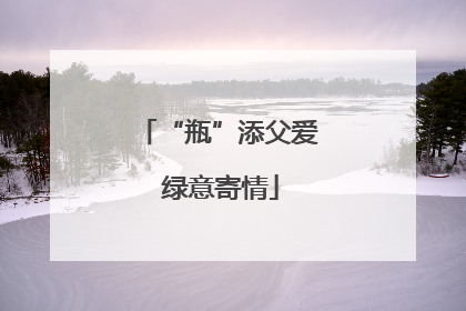“瓶”添父爱 绿意寄情