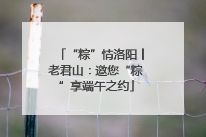 “粽”情洛阳丨老君山：邀您“粽”享端午之约