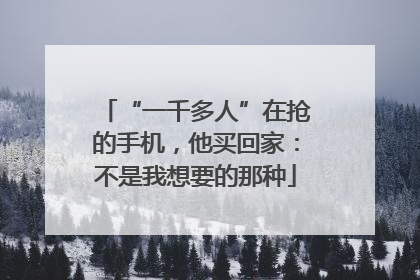 “一千多人”在抢的手机，他买回家：不是我想要的那种