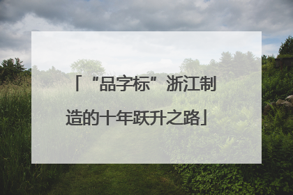 “品字标”浙江制造的十年跃升之路
