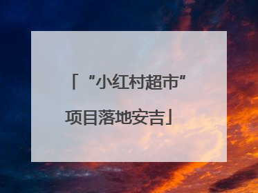“小红村超市”项目落地安吉