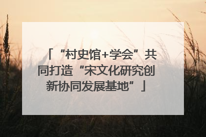“村史馆+学会”共同打造“宋文化研究创新协同发展基地”