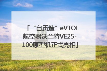 “自贡造”eVTOL航空器沃兰特VE25-100原型机正式亮相