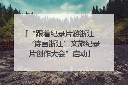 “跟着纪录片游浙江——‘诗画浙江’文旅纪录片创作大会”启动