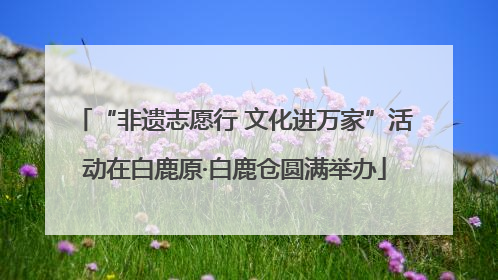 “非遗志愿行 文化进万家”活动在白鹿原·白鹿仓圆满举办