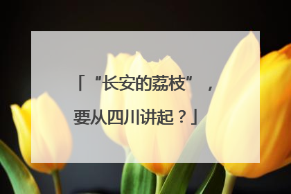“长安的荔枝”，要从四川讲起？