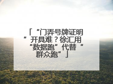 “门弄号牌证明”开具难？徐汇用“数据跑”代替“群众跑”