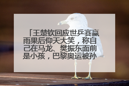 王楚钦回应世乒赛赢雨果后仰天大笑，称自己在马龙、樊振东面前是小孩，巴黎奥运被孙颖莎带着打