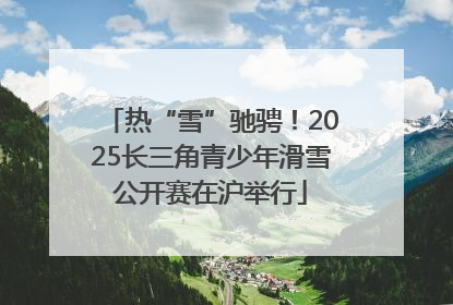 热“雪”驰骋！2025长三角青少年滑雪公开赛在沪举行