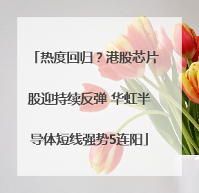 热度回归？港股芯片股迎持续反弹 华虹半导体短线强势5连阳