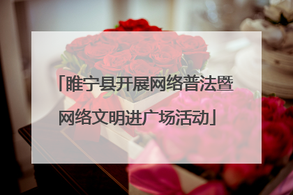 睢宁县开展网络普法暨网络文明进广场活动