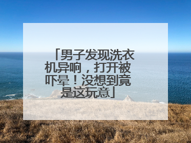 男子发现洗衣机异响，打开被吓晕！没想到竟是这玩意