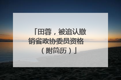 田蓉，被追认撤销省政协委员资格（附简历）