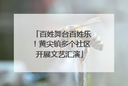 百姓舞台百姓乐！黄尖镇多个社区开展文艺汇演