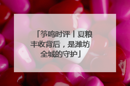 筝鸣时评丨夏粮丰收背后，是潍坊全城的守护