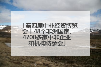 第四届中非经贸博览会丨48个非洲国家、4700多家中非企业和机构将参会