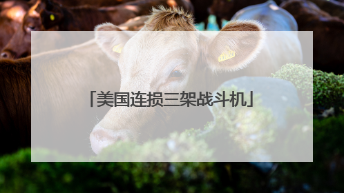 美国连损三架战斗机