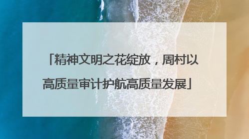 精神文明之花绽放，周村以高质量审计护航高质量发展
