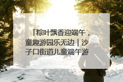 粽叶飘香迎端午，童趣游园乐无边｜沙子口街道儿童端午游园活动圆满落幕