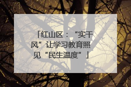 红山区：“实干风”让学习教育照见“民生温度”