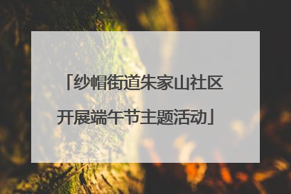 纱帽街道朱家山社区开展端午节主题活动