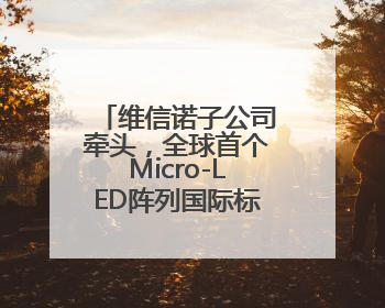 维信诺子公司牵头，全球首个Micro-LED阵列国际标准获批立项