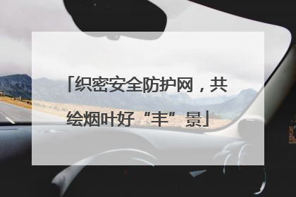 织密安全防护网，共绘烟叶好“丰”景