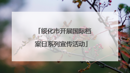 绥化市开展国际档案日系列宣传活动