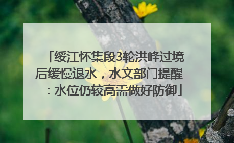 绥江怀集段3轮洪峰过境后缓慢退水，水文部门提醒：水位仍较高需做好防御