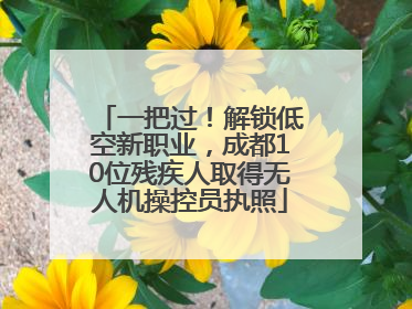 一把过！解锁低空新职业，成都10位残疾人取得无人机操控员执照