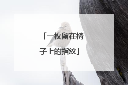 一枚留在椅子上的指纹