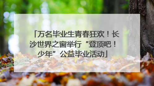 万名毕业生青春狂欢！长沙世界之窗举行“登顶吧！少年”公益毕业活动