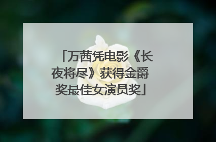 万茜凭电影《长夜将尽》获得金爵奖最佳女演员奖