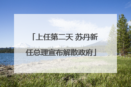 上任第二天 苏丹新任总理宣布解散政府