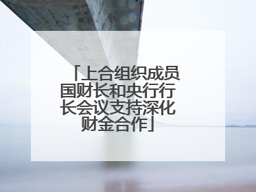上合组织成员国财长和央行行长会议支持深化财金合作