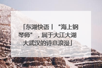 东湖快语丨“海上钢琴师”，属于大江大湖大武汉的诗意浪漫