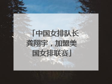 中国女排队长龚翔宇，加盟美国女排联赛