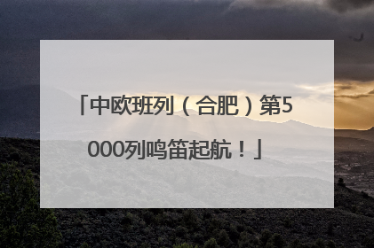 中欧班列（合肥）第5000列鸣笛起航！