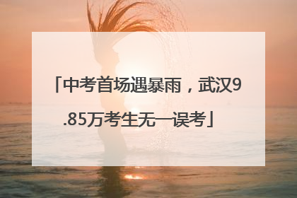 中考首场遇暴雨，武汉9.85万考生无一误考