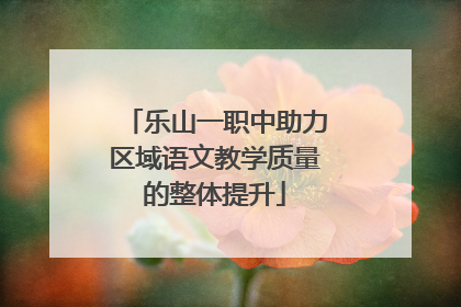 乐山一职中助力区域语文教学质量的整体提升