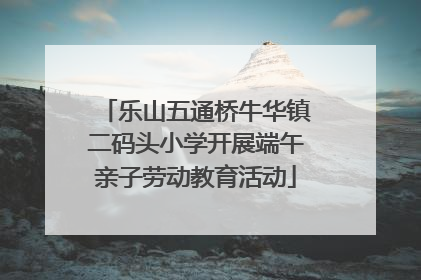 乐山五通桥牛华镇二码头小学开展端午亲子劳动教育活动
