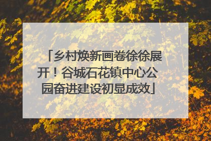 乡村焕新画卷徐徐展开！谷城石花镇中心公园奋进建设初显成效