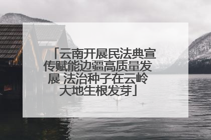 云南开展民法典宣传赋能边疆高质量发展 法治种子在云岭大地生根发芽