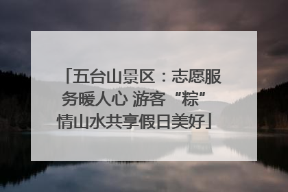 五台山景区：志愿服务暖人心 游客“粽”情山水共享假日美好