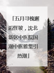 五月寻槐邂逅怪坡，沈北新区中医院国潮中医雅集引热潮