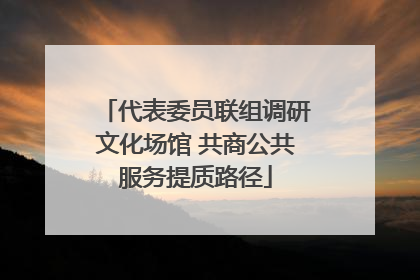 代表委员联组调研文化场馆 共商公共服务提质路径