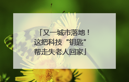 又一城市落地！这把科技“钥匙”帮走失老人回家