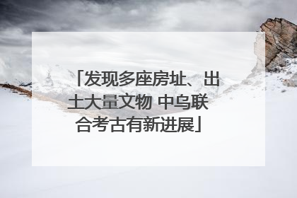 发现多座房址、出土大量文物 中乌联合考古有新进展